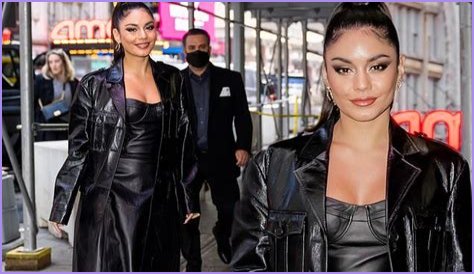 Vanessa Hudgens takes the Big Apple by storm as she flashes a hint of cleavage